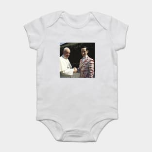 Pee Wee Herman with Pope Francis Baby Bodysuit